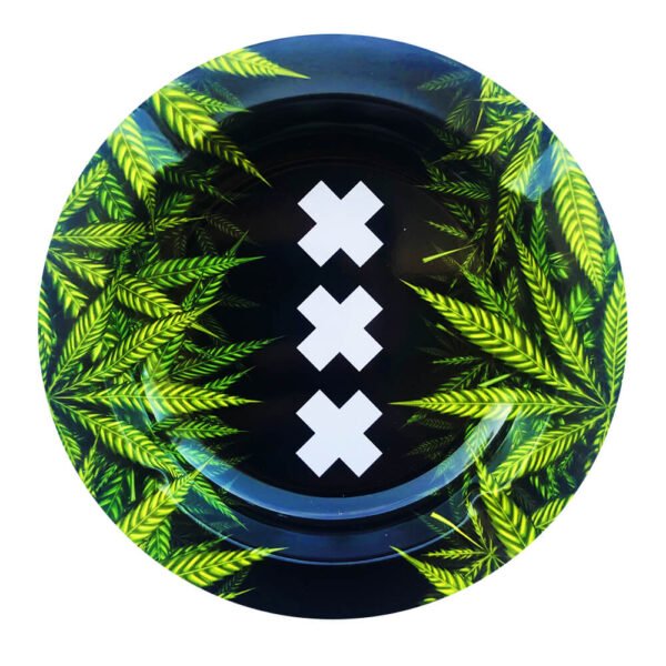 Best Buds – XXX Amsterdam Weed Leaves Metal Ashtray