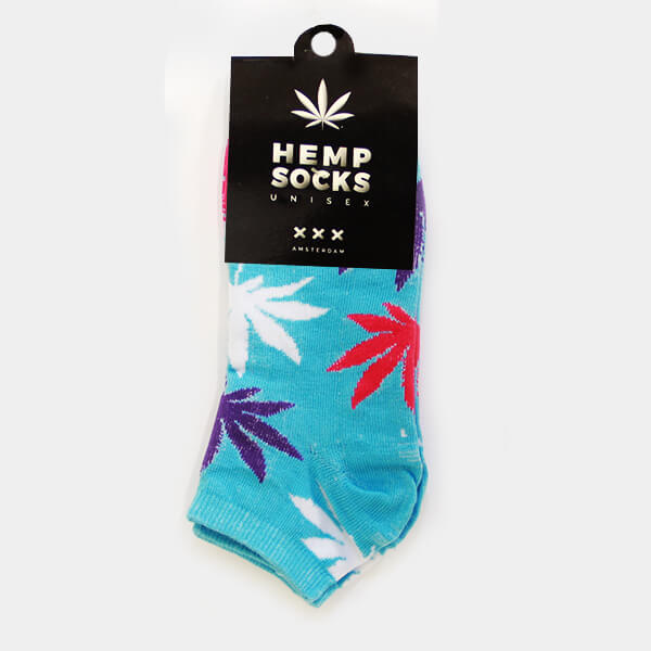 Cannabis Socks Unisex Torquise Color Short 22cm