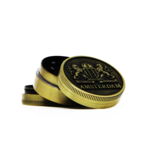 AMSTERDAM LIONS GOLD SMALL METAL GRINDER 40MM - 3 PARTS