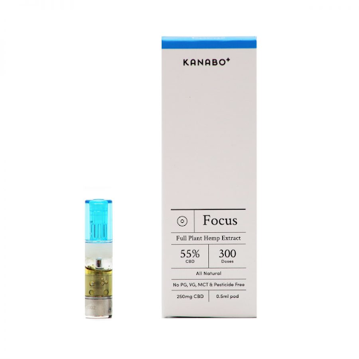 KANABO FOCUS 55% CBD O.5 ml POD VAPEPOD COMPETABLE CCELL TECNOLOGY