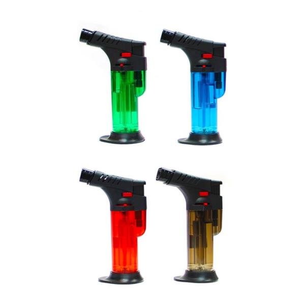 TORCH DAB LIGHTERS WINDPROOF DOUBLE FLAME MIX COLOR COLORS GREEN, BLUE, YELLOW, RED